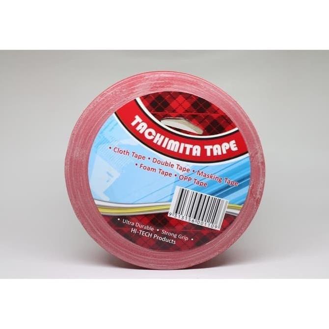 

HOTLIST CLOTH TAPE/LAKBAN KAIN WARNA MERAH TACHIMITA BERKUALITAS 2 INCH 40 M - 207a