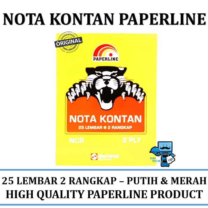 

Nota Kontan Paperline - Bon Paperline 25 Lembar 2Ply - High Quality -