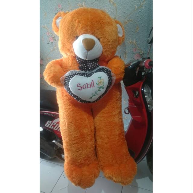 Boneka teddy bear super jumbo ukuran 1.5 meter free ukir nama