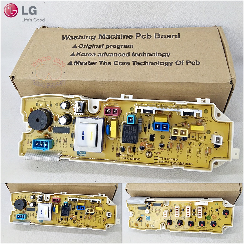 MODUL PCB MESIN CUCI LG FUZZY LOGIC WF H700PC WF L700TC WF H777TC soket 6 KODE EBR3558