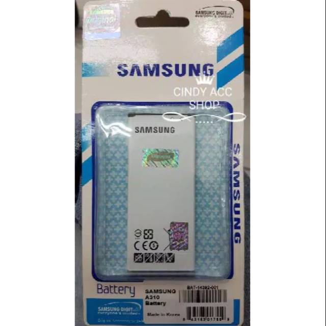 Baterai Original Samsung Galaxy A310 A3 2016 Baterry Batre