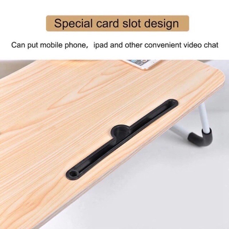 HANYA 2KG Meja Laptop &amp; Belajar Lipat Portable Stand Meja Laptop Lipat Foldable Notebook Desk Table