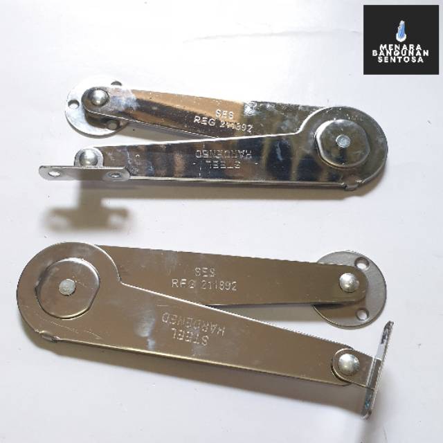 Engsel Salon SES 9 Putih Chrome Sikutan Jendela Lipat Engsel Salon SES 9 Putih Chrome Sikutan Jendela Lipat
