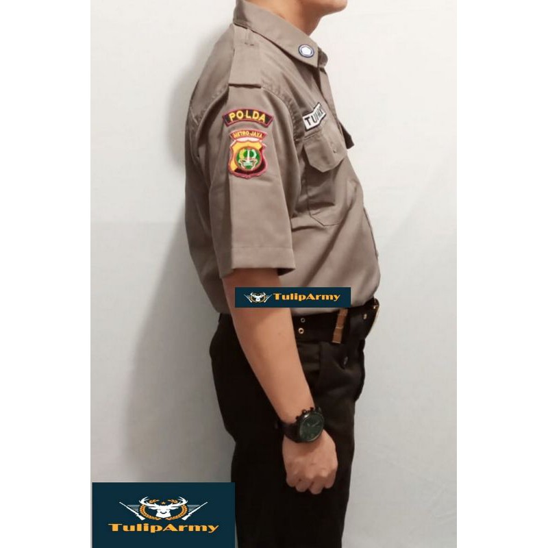 Seragam PDH Satpam/Security Coklat Satu stel