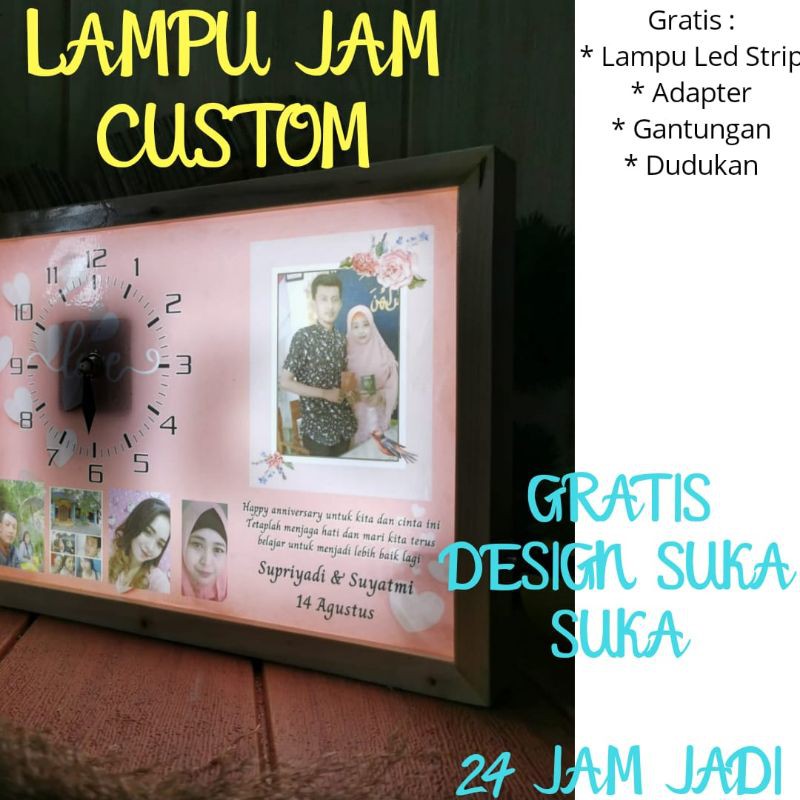 [24 JAM JADI] Jam Hias Meja Dinding Hiasan Dinding Dekorasi Dinding Kamar