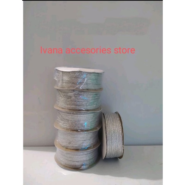 

Pita Glitter Silver 1/8 Inch 80yard Premium Product *(price *1 Roll)