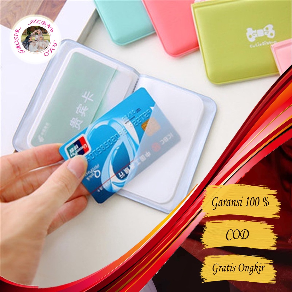 Dompet Kartu Pita Cutie Ribbon 12 Slot Kartu Motif Pita ATM  Wanita Card Holder  import kulit imitasi antam tempat donpet dimpet tas dompet saku mini kecil untuk kartu atm sim ktp kta wallet organizer dog  murah lipat lucu korea COD/ ac 03
