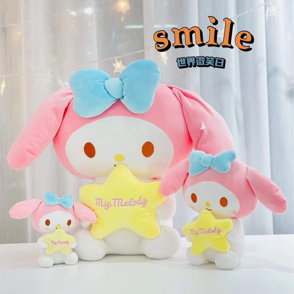 Boneka Cartoon  Pegang Star  Bahan Halus dan Lembut