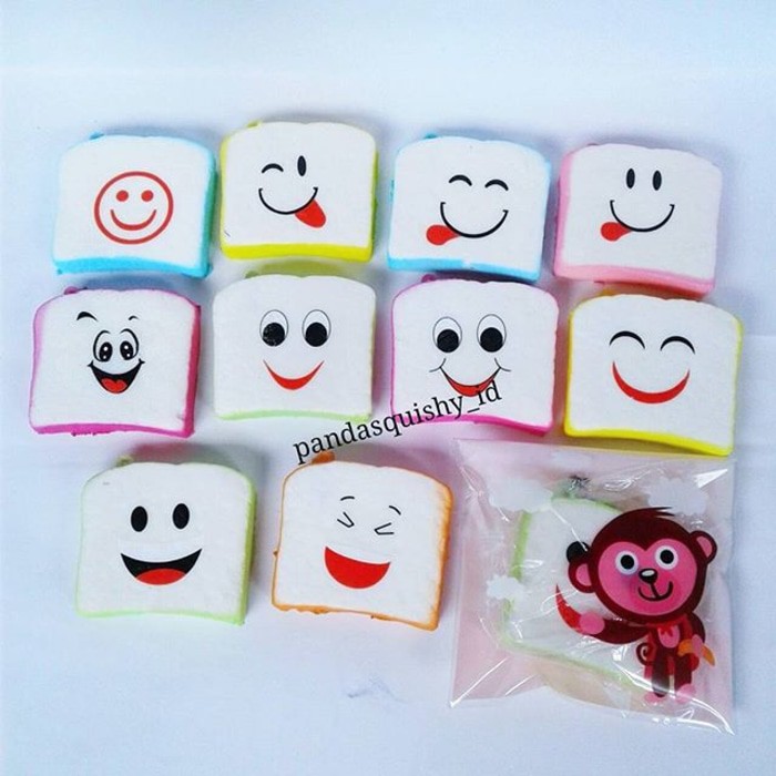 Termurah Squishy Mini Slice Bread - Squishy Roti Gepeng Toast
