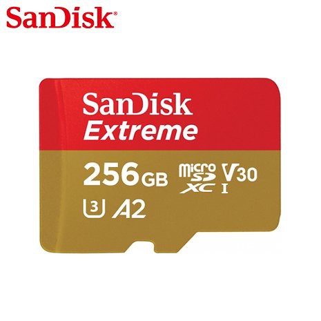 SANDISK Extreme A2 Micro SD Card for Mobile Gaming 256GB 160MBps