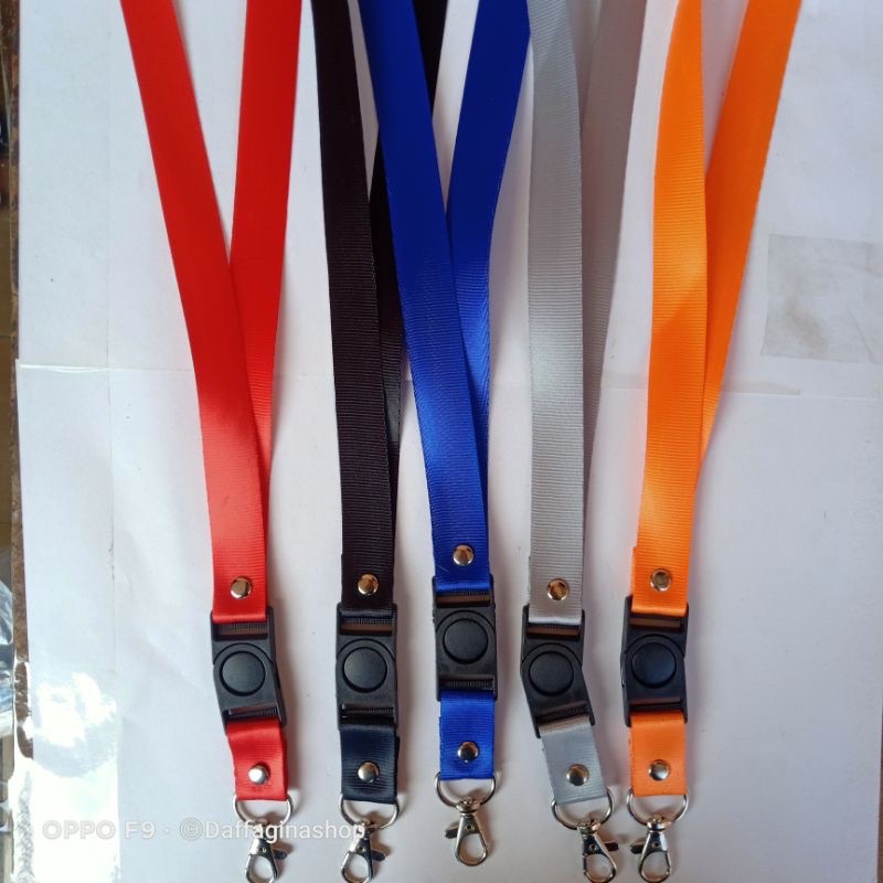 KBL Tali id Card Lanyard Nylon 2 CM Dengan Stopper