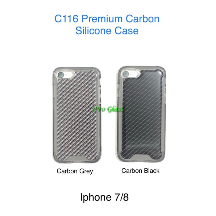 C116 Iphone 7/8/7 PLUS/8 PLUS Premium Carbon Silicone Case / Casing Armor