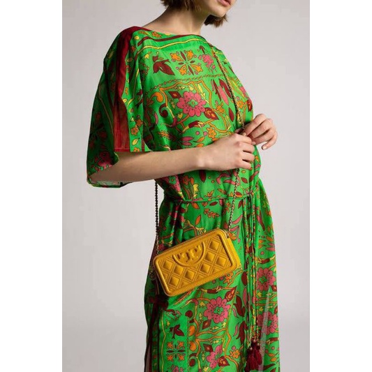 TB Fleming Soft Double Zip Mini Bag Leather Golden Crest/tas TB ori