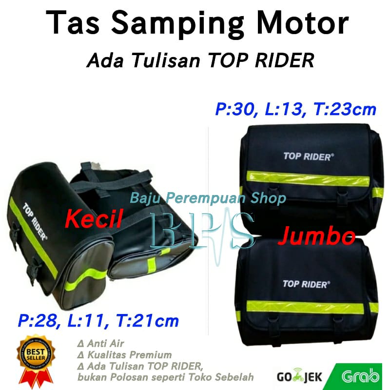 Top Rider Sidebag/Tas Bagasi Samping Motor/Tas Bagasi Motor Kiri Kanan/Tabung Bagasi Motor Samping/Box Motor Murah