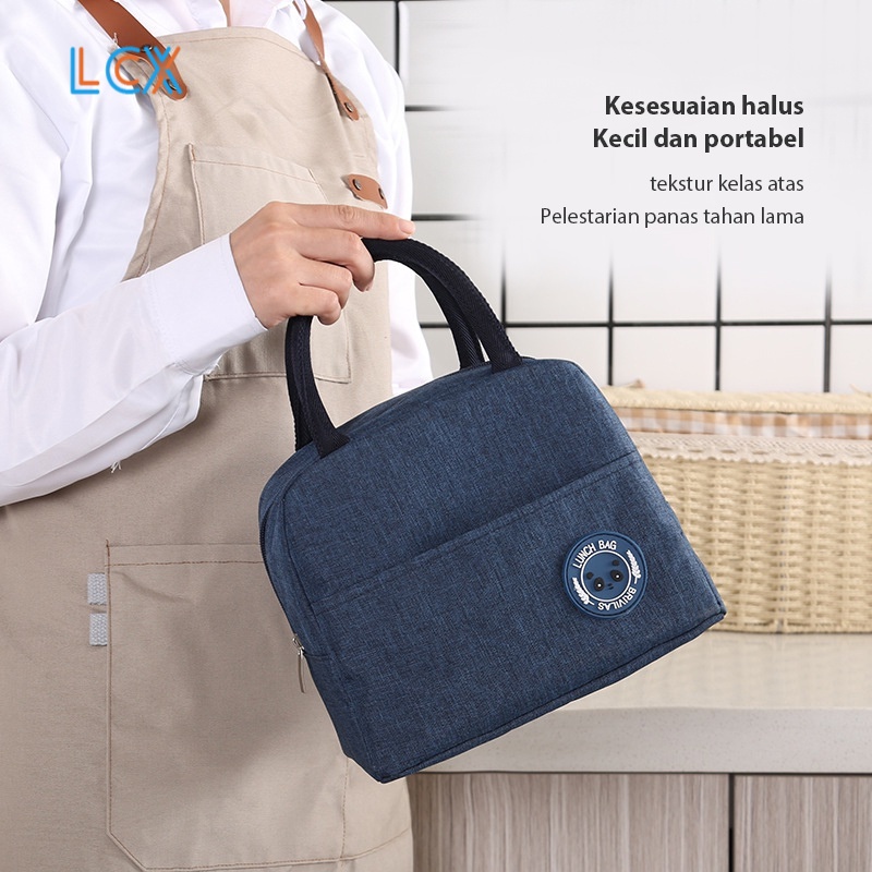 LCX Tas Bekal Lunch Cooler Bag Box Makanan Alumunium Kotak Makan Dewasa Anak Tahan Panas Dingin VS-8