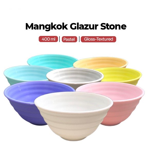 Mangkok Glazur Stone 12CM TEBAL - SUISTAR PLASTIC