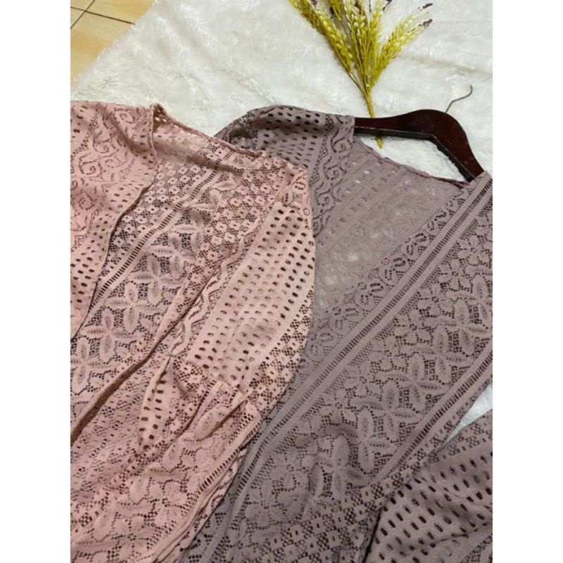 Kardigan brukat/promo long outer brukat/outer Cardi wanita terlaris