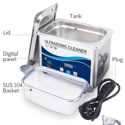 GRANBO Mesin Pembersih Perhiasan Gelang Kalung Cincin Jam Koin Kacamata pembersih metal tanpa korosi Ultrasonic Cleaner Ultrasound Washing 800ml Household Digital Ultrasonic Cleaner 35W Stainless Steel Bath 110V 220V Degas Watches Jewelry Metal Polish