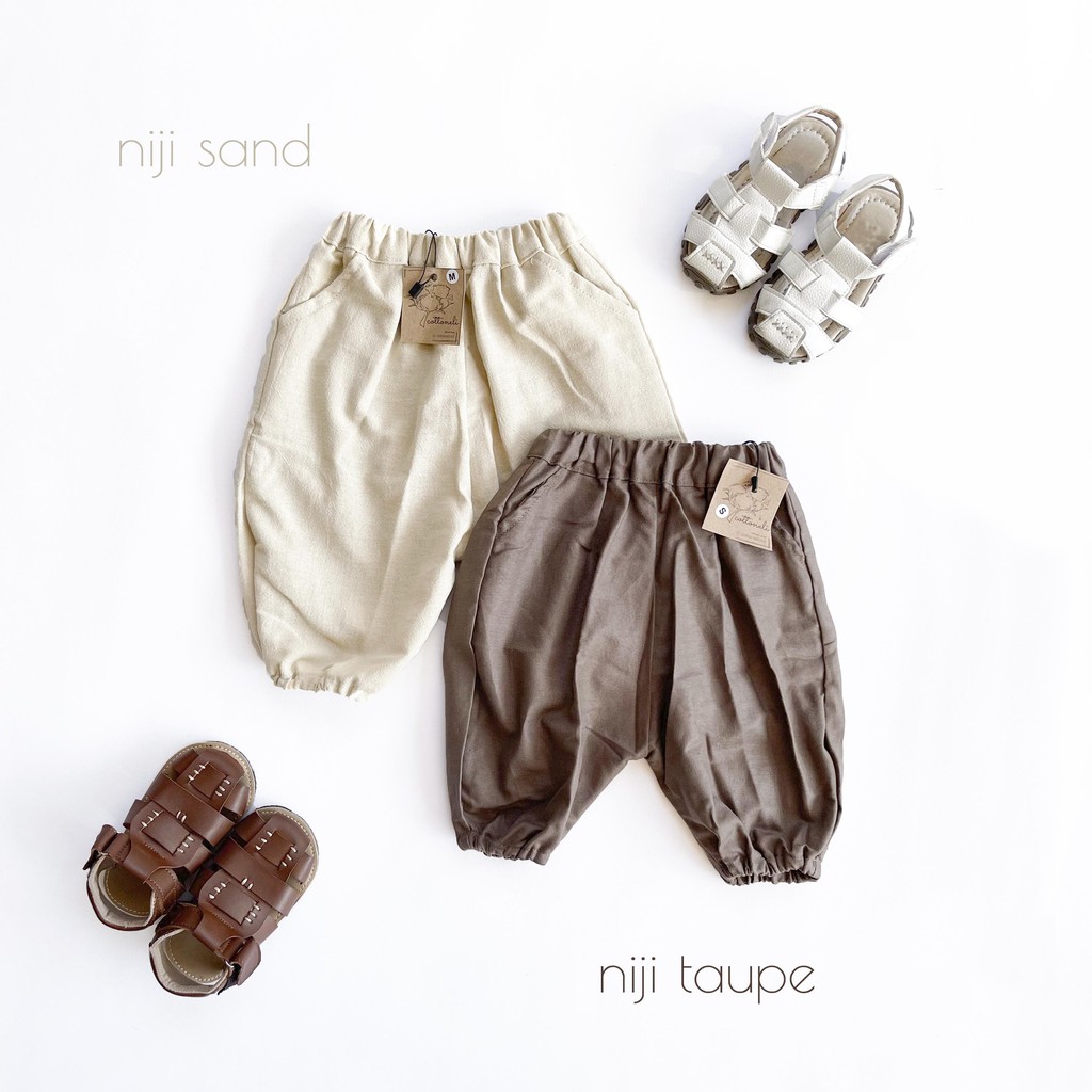 NIJI PANTS - Celana harem joger anak bayi linen rami