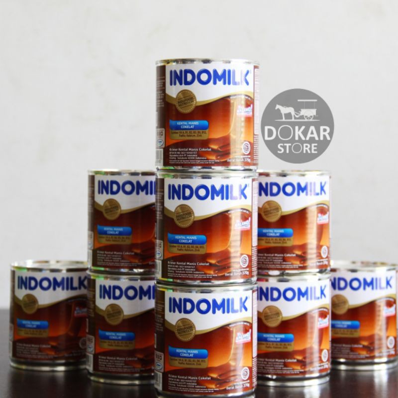 

[370GR] INDOMILK Susu Kental Manis Cokelat CAN CHOCO SKM KALENG Coklat