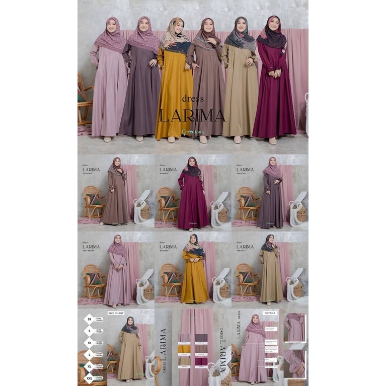 Greenism Gamis Larima Quality Premium Syari'i Dress