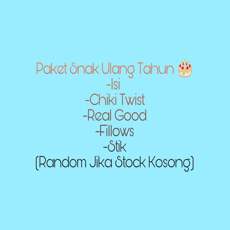 Paket Murah Snack Ulang Tahun Anak Bingkisan Ulang Tahun Murah