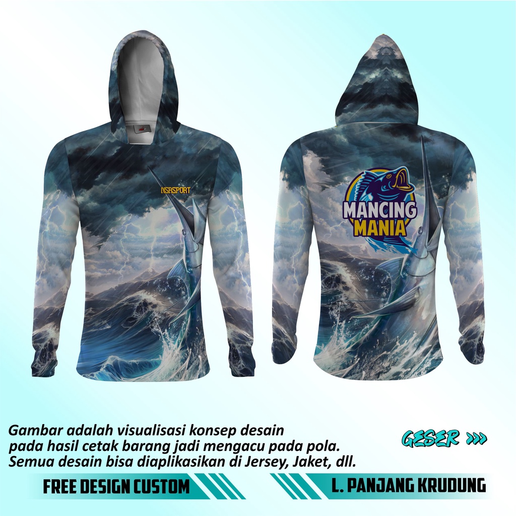 JERSEY CUSTOM LENGAN PANGAN MANCING/ MANCING MANIA FULL PRINTING SATUAN| FREE DESIGN JERSEY