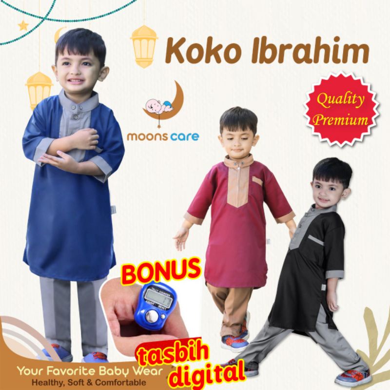 SETELAN BAJU KOKO ANAK LAKI MUSLIM TURKI USIA 1-10 TAHUN GAMIS