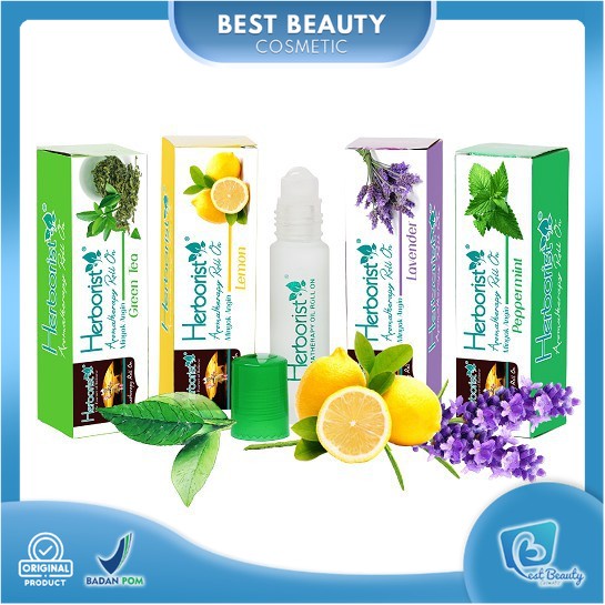 ★ BB ★ HERBORIST Aromatherapy Roll On 10ml | Lemon | Peppermint| Green Tea | Lavender / HERBORIS