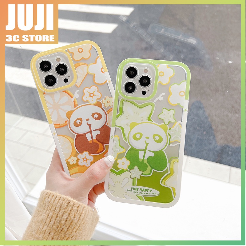 360 Derajat Bentuk Kartun panda° Case Transparan Shockproof Cover iphone x xs xr xsmax 11 12 13 pro max