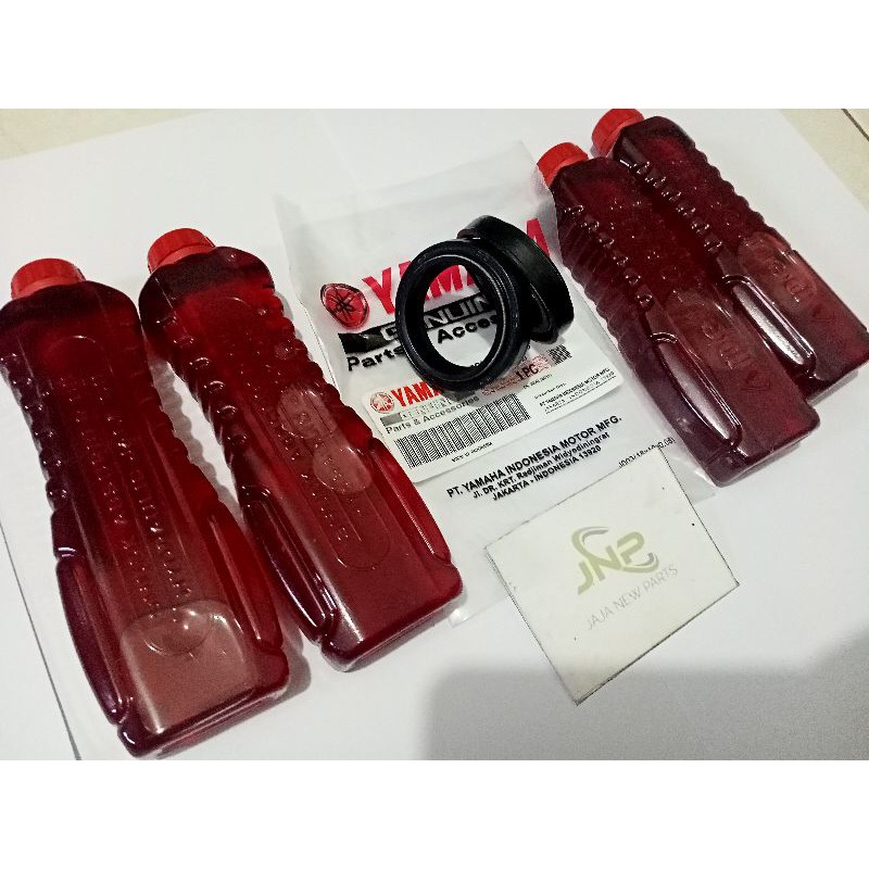 SEAL SHOCK DEPAN+4PCS OLI SHOCK Yamaha Byson Karburator, Byson fi