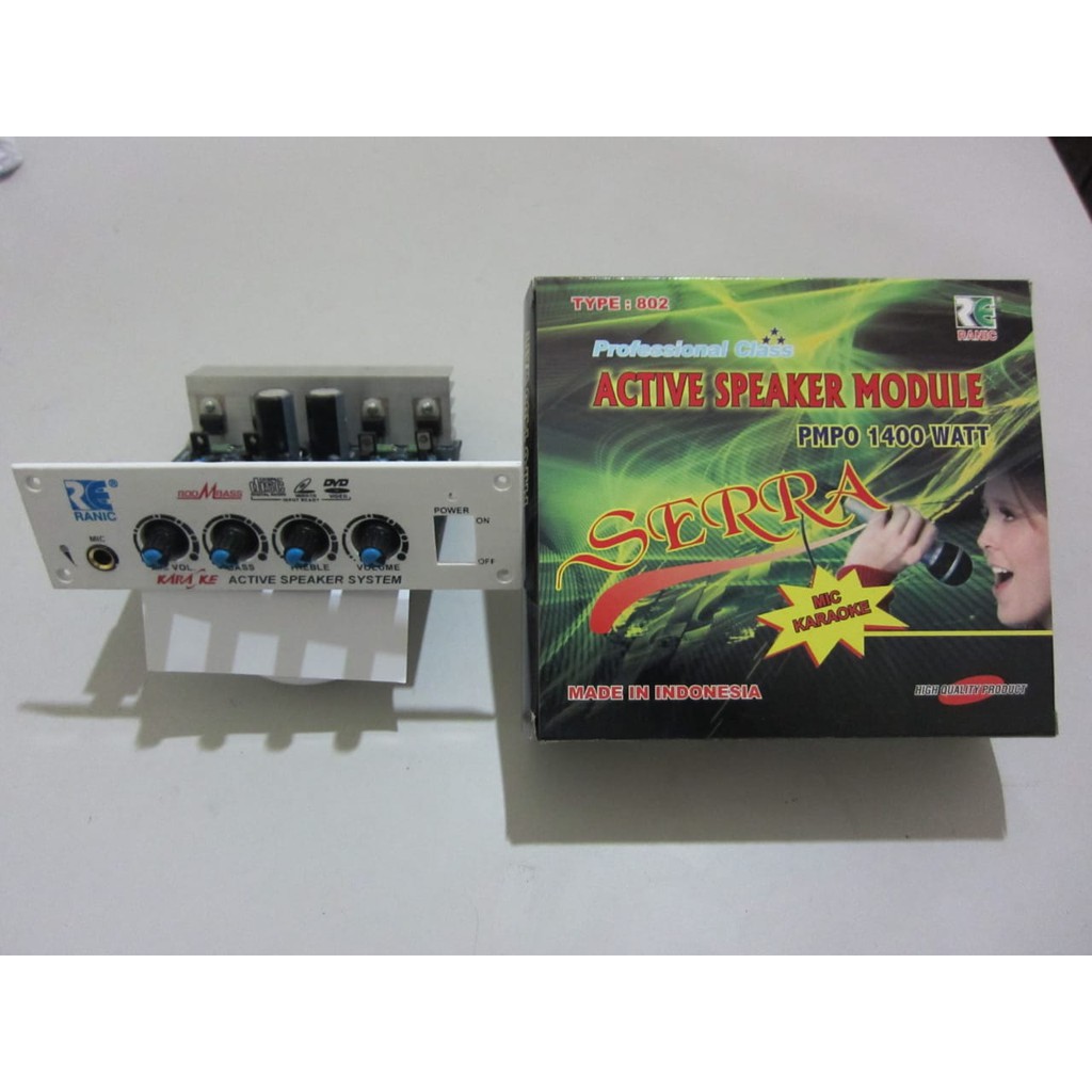 Kit aktif speaker stereo tip41 tip42 mic karaoke serra