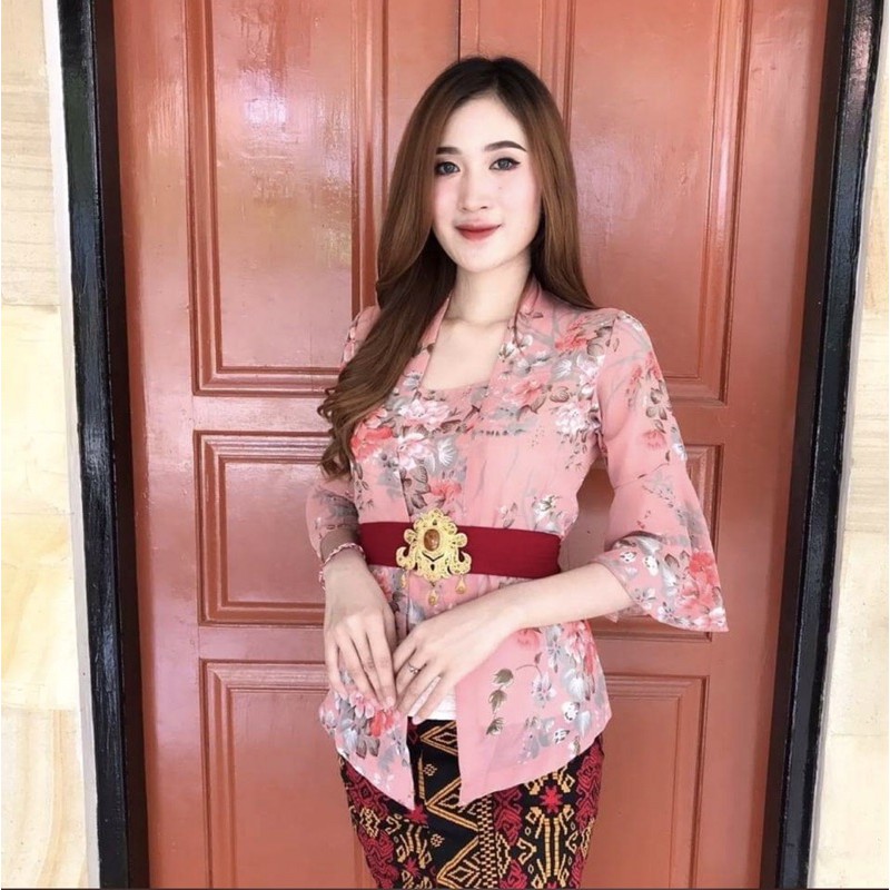 [JUMBO] kebaya sifon print XXL lengan terompet / kebaya jumbo / kebaya / kebaya bali / kebaya sifon