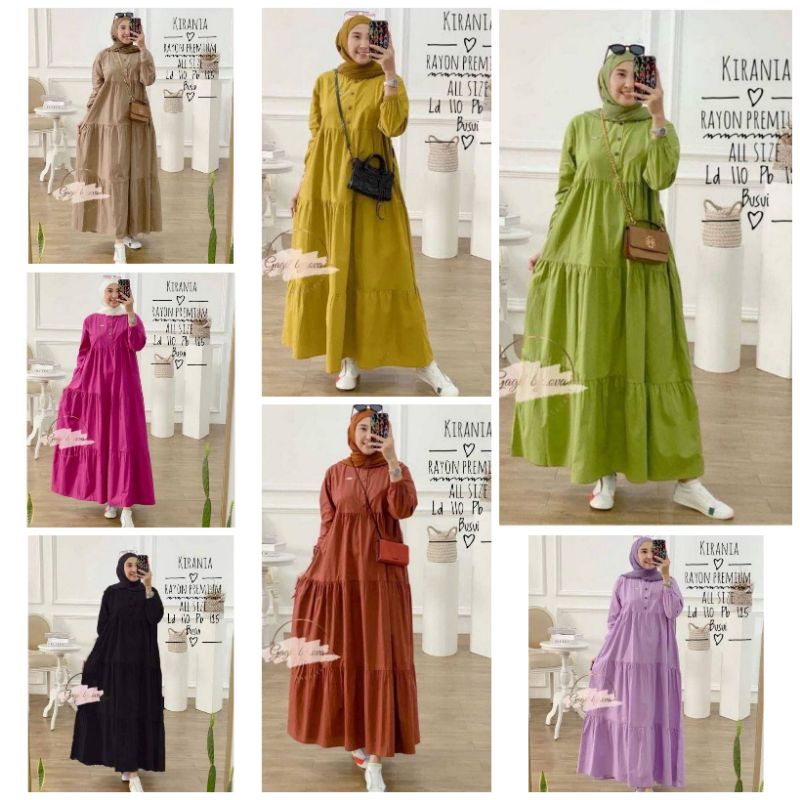0GAMIS TWILL RAYON TERBARU 2022  POLOS REMPEL SUSUN Wanita Remaja Polos STANDAR & JUMBO