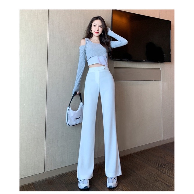 [CLEARANCE SALE] HIGHWAIST CULLOTE WANITA  BOOTCUT PANTS CELANA PANJANG HIGH WAIST MX870