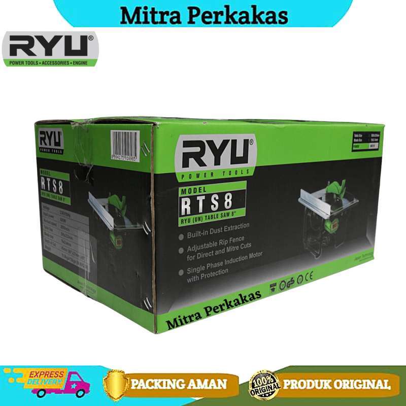 BARU Mesin gergaji kayu duduk  RYU RTS8 Gergaji Meja Potong Kayu RTS 8 Inch 600 WATT ASLI ORIGINAL