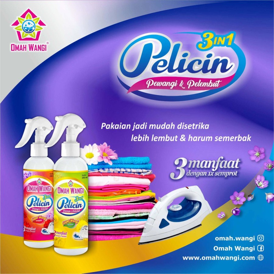 Omah Wangi Pelicin Pakaian 3 in 1 250ml