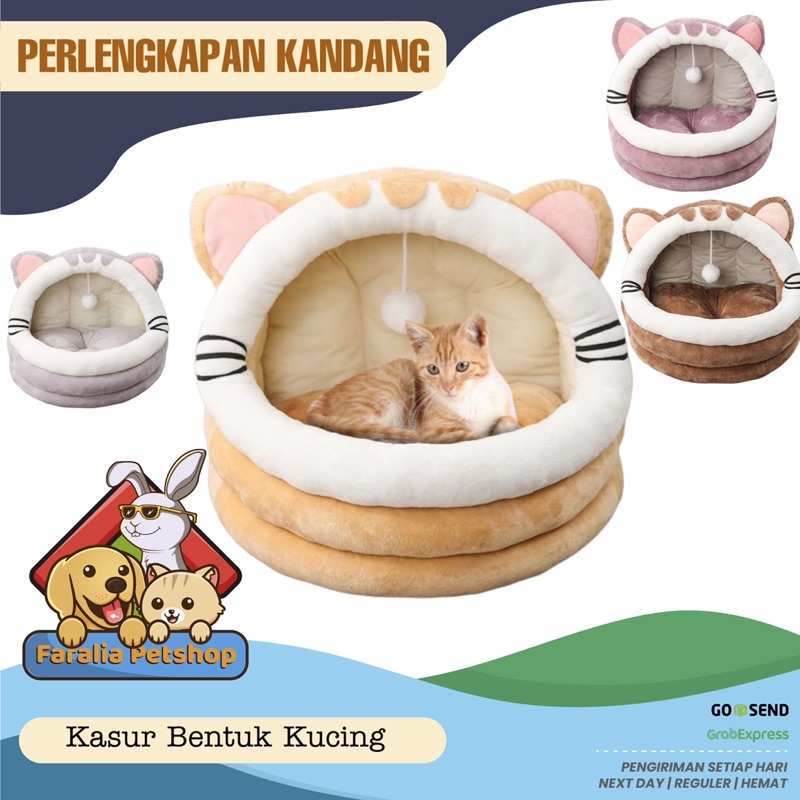 Bed Tempat Tidur Kasur Pet Anjing Kucing Cat Dog Kitten Hewan Peliharaan Ukuran Besar Telinga Atas