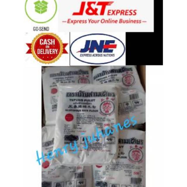 

Tepung pulut /beras ketan thailand cap erawan /cap gajah untuk onde