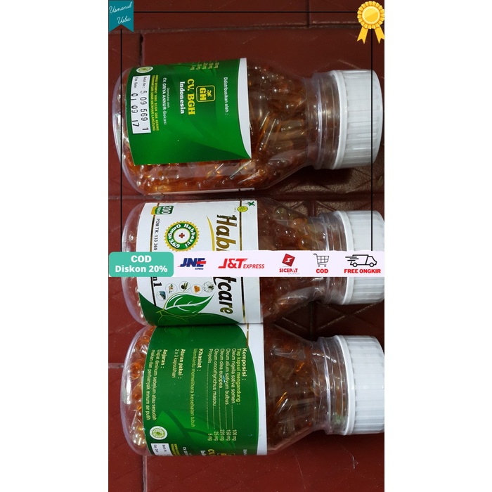 

❤COD❤ Habbat Care 5 in 1 ( Propolis + Garlic oil + Salmon Fish oil ) isi 200