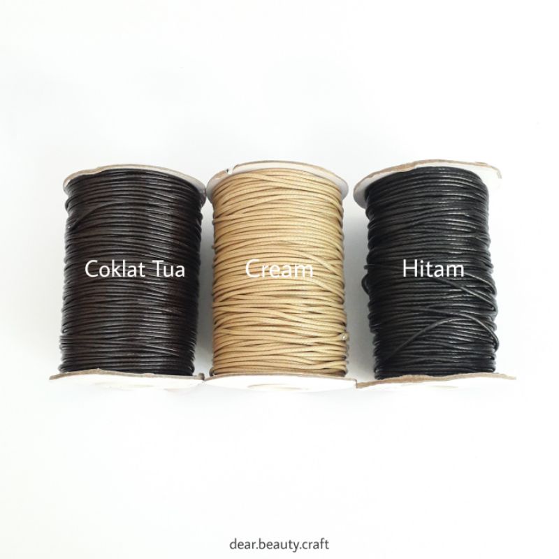 Tali Korea 1.5mm Coklat, Cream & Hitam