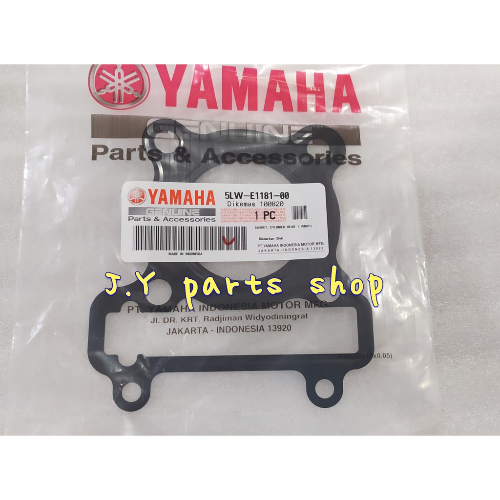 GASKET PAKING PERPAK BLOK HEAD SEHER ATAS NOUVO MIO SPORTY SMILE SOUL FINO KARBU ORI YGP 5LW-E1181-00