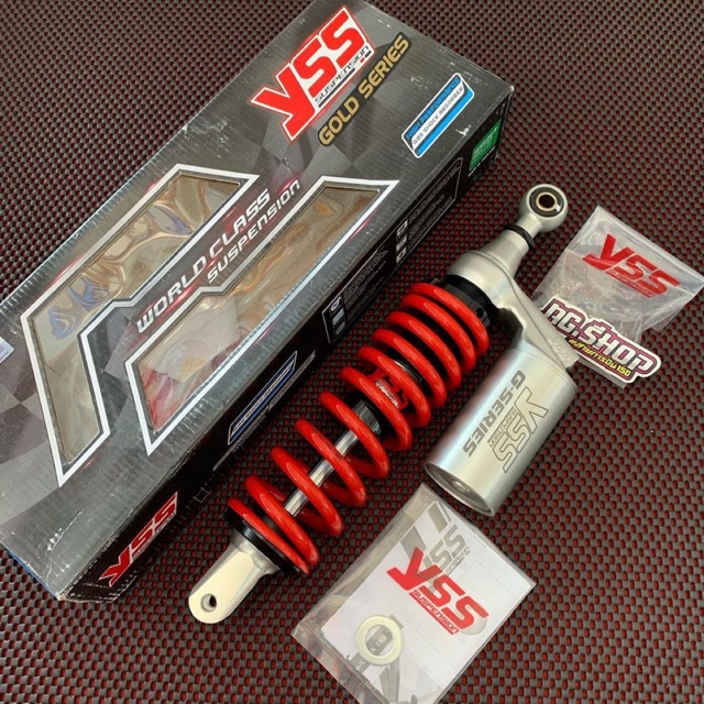 Shockbreaker YSS G Plus Laser 325mm Vario 125/150 Scoopy Ring 12 Tabung Silver Tanpa Coak Spakbor