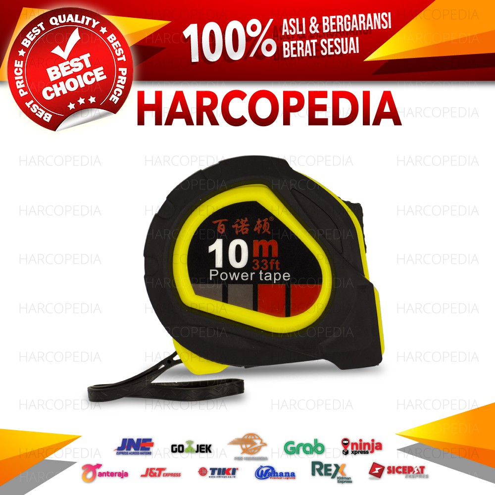 Roll Meteran 10m Measurement Tape Meteran Tukang Bangunan 10m 10 Meter