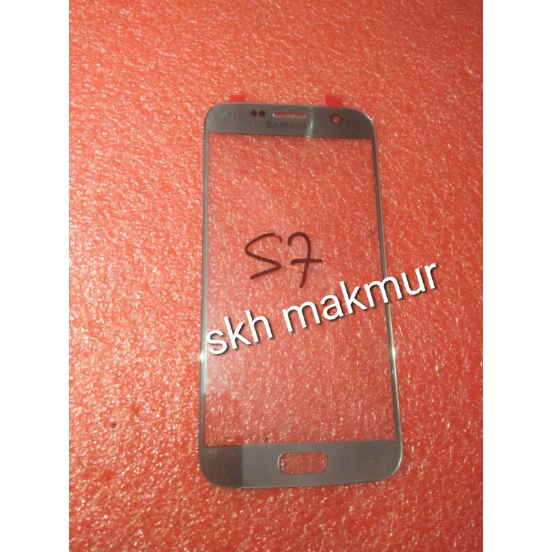 Kaca lcd kaca depan lcd Samsung S7 flat G930 original silver