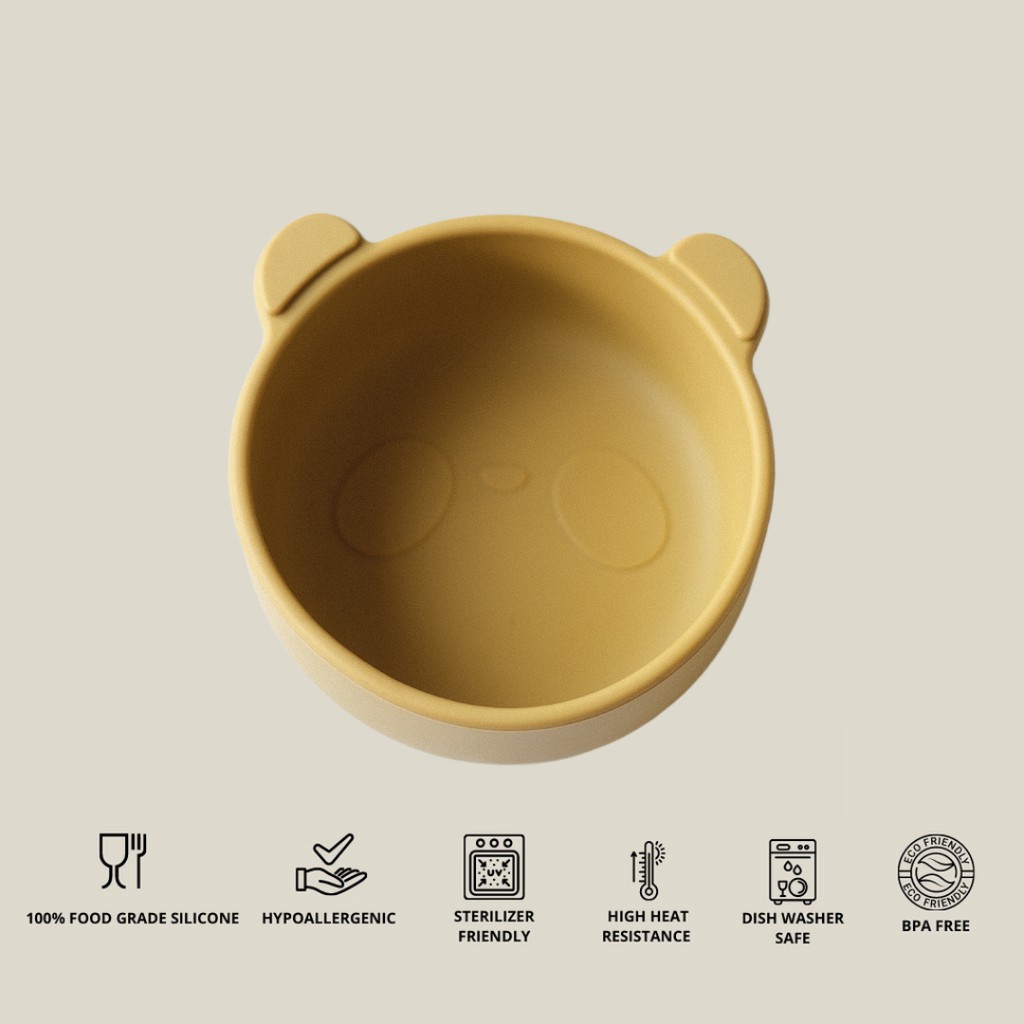 SILICONE PANDA BOWL WITH SUCTION