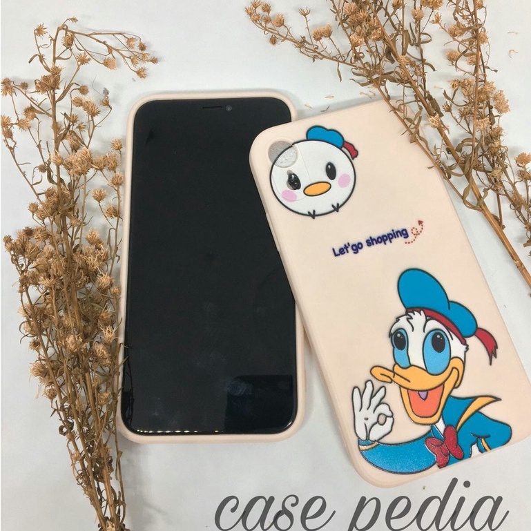 Soft Case Iphone 6 6S 7 8 + Plus X XR SE 2020 XS Max 11 12 Pro Max Silikon Casing Donald Pink &amp; Biru