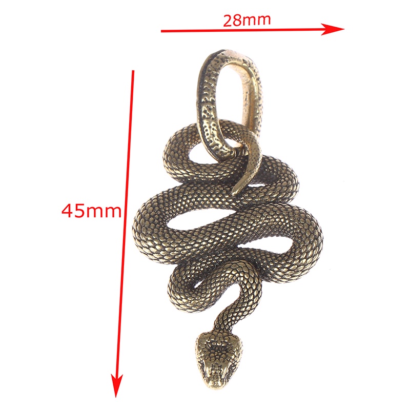 {LUCKID}1pc Brass Snake Key Ring Boa Key chain Outdoor Small Accessories Car Hanging