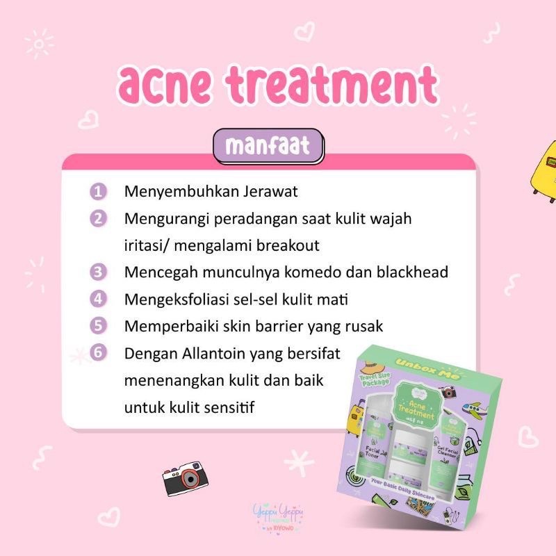 YEPPU YEPPU BY KIYOWO SKINCARE TRAVEL SIZE PACKAGE 4in1 PAKET WAJAH BRIGHTENING ACNE