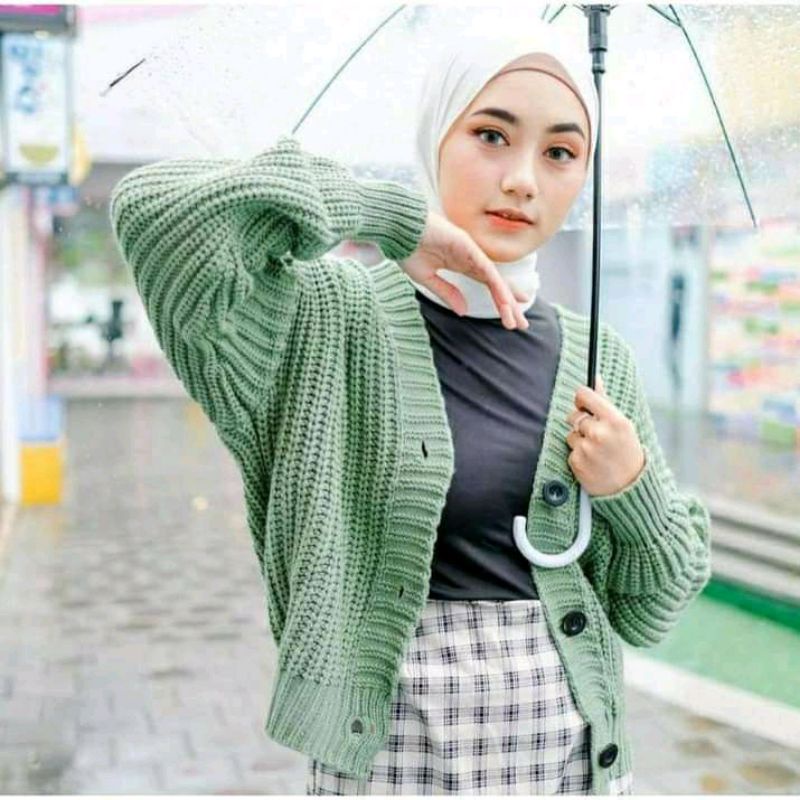 CARDIGAN CROP / CROP KANCING /ELLA BASIC / OUTWEAR (7GET) MIDI RIA RICIS